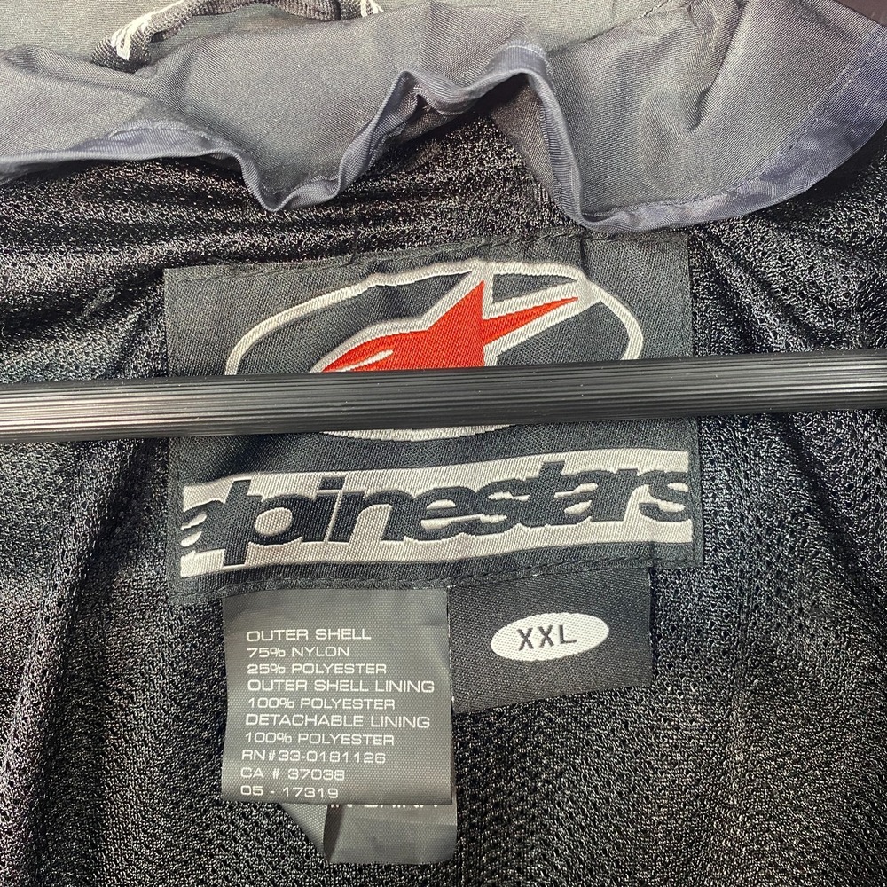 Alpinestars XXL Padded Mesh Motorcycle Jacket Shell Lightweight Airflow Mens EUC - Picture 8 of 11